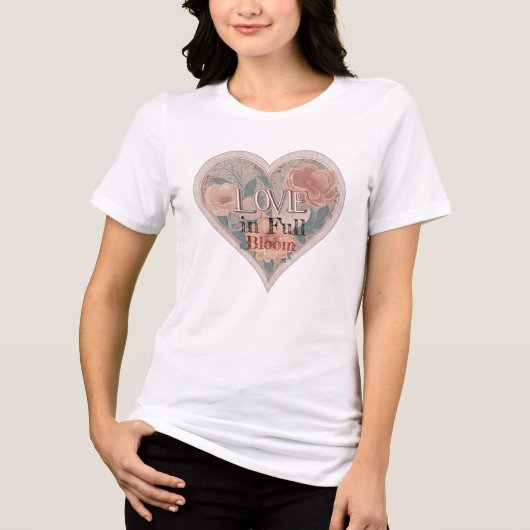 🌹💘 "Liefde in volle bloei" 🌺💕 Tri-Blend Shirt (Voorkant)