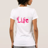 Liefde in  wit groen en roze t-shirt (Achterkant)