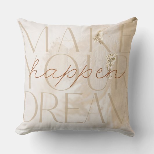 Liefde in Wit Script met Hart Custom Photo Throw Kussen (Voorkant)