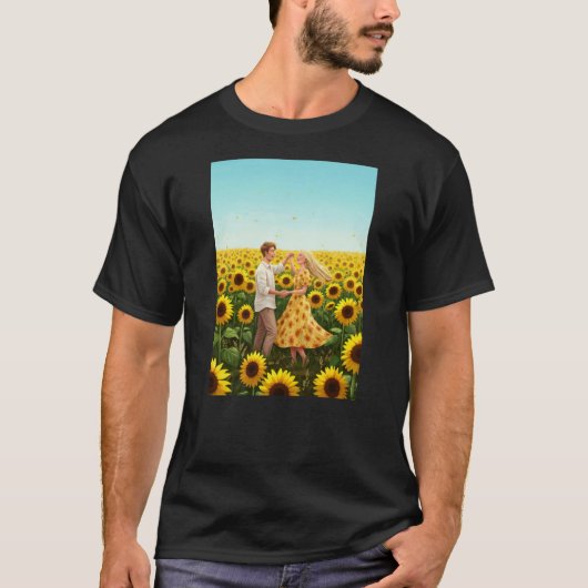 Liefde in zonnebloem t-shirt (Voorkant)