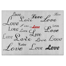 Liefde in zwart-wit snijplank