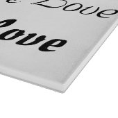 Liefde in zwart-wit snijplank (Hoek)