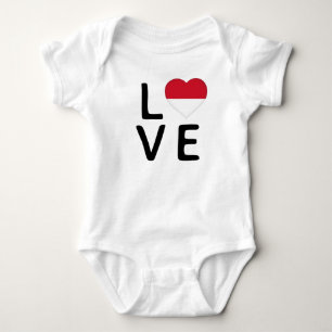 Liefde - Indonesische vlag Romper