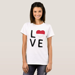 Liefde - Indonesische vlag T-shirt