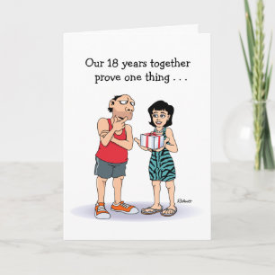Liefde is... 18e bruiloft Jubileum Kaart