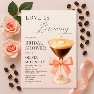 Liefde is aan het brouwen Espresso Martini Bruidsd Kaart