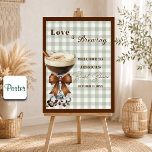 Liefde is aan het brouwen Espresso Martini Bruidsd Poster