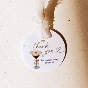 Liefde is aan het brouwen Espresso Martini Bruidsu Bedankjes Labels