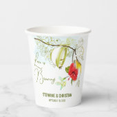 Liefde is aan het brouwen Kolibrie Thee Feestje Papieren Bekers (Voorkant)