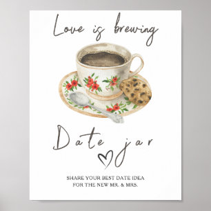 Liefde is aan het bruisen bruidsmeisjesfeest Datum Poster