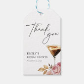 Liefde is aan het Bruisen Elegante Bruids-Shower Cadeaulabel (Voorkant)