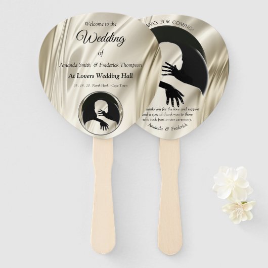 Liefde is alles wat er is Hand Fans Handwaaier (Voorkant en achterkant)