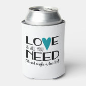 Liefde is alles wat je nodig hebt Bruiloft & Bier Blikjeskoeler (Blikje Voorkant)