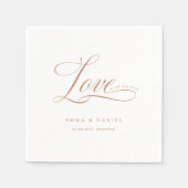 Liefde is alles wat je nodig hebt! Elegant, bruilo Servet (Voorkant)