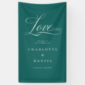 Liefde is alles wat je nodig hebt! Elegant, bruilo Spandoek (Verticaal)