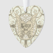 Liefde is alles wat je nodig hebt engelenvleugels ornament (voorkant)