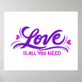 Liefde is alles wat je nodig hebt met de hand geme poster (Voorkant)