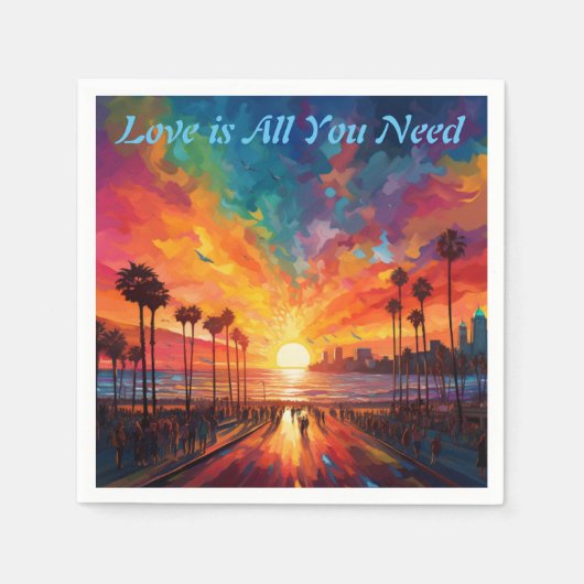 Liefde is alles wat je nodig hebt servet (Voorkant)