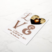 Liefde is alles wat je nodig hebt Valentijnsdag Fo Folie Feestdagenkaart (Gedraaid)