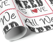 Liefde is alles wat we nodig hebben cadeaupapier (Rol Hoek)