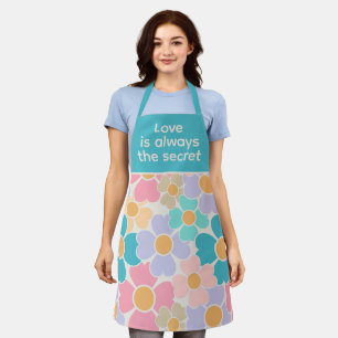 Liefde is Altijd de Geheime Pastelkleurige Bloemen Schort