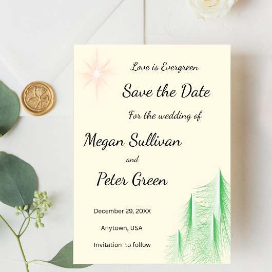 Liefde is altijd groen save the date