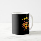 Liefde is anananas Pizza verboden Valentijnse Koffiemok (Voorkant rechts)
