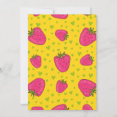 Liefde is Berry Sweet Vrijgezellenfeest Aardbei Kaart (Achterkant)