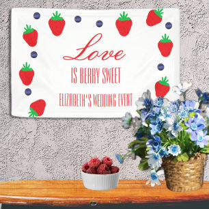 Liefde Is Bes Zoete Fruit Bruiloft Feest Spandoek