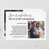 Liefde is besmettelijk 2 Foto Verander de datum Tr Aankondiging (Voorkant / Achterkant)