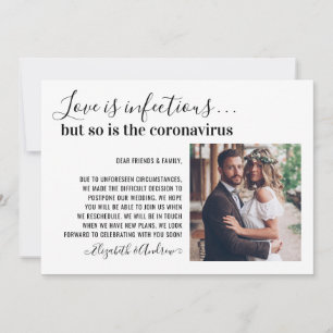 Liefde is besmettelijk Foto Datum wijzigen Trouwen Aankondiging