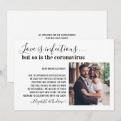 Liefde is Besmettelijk Foto Wijzig de Datum Trouwd Aankondiging (Voorkant / Achterkant)