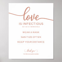 Liefde is besmettelijk, maar coronavirus ook bord