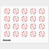 Liefde Is Bessie Zoete Fruit Bruiloft Ronde Sticker (Vel)