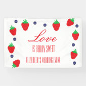 Liefde Is Bessie Zoete Fruit Bruiloft Spandoek (Horizontaal)