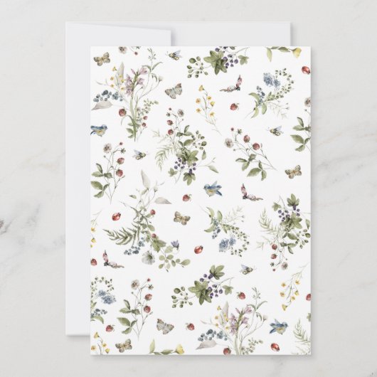 Liefde is beszoete wilde bloem rood Vrijgezellenfe Kaart (Achterkant)