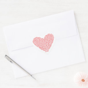 Liefde is Bijbelcitaat 1 Korintiërs 13 Rode Hart K Sticker