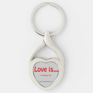 Liefde is Bijbelcitaten Sleutelhanger