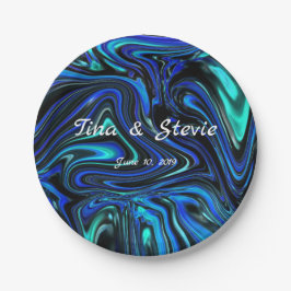 Liefde is blauw papieren bordje