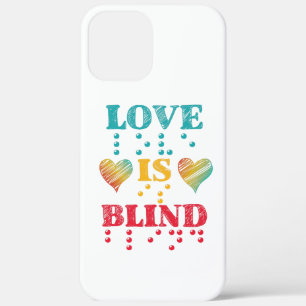 Liefde is blinde brailleschrift iPhone 12 pro max hoesje