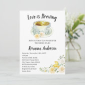 Liefde is Breedse Lemons & Rozen Tea Vrijgezellenf Kaart (Staand voorkant)