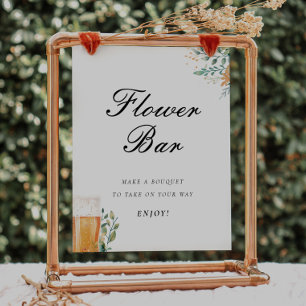 Liefde is Brouwen Bloemenbar Vrijgezellenfeest Tek Poster