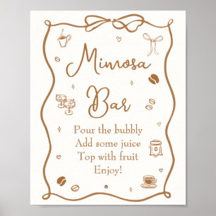 Liefde is Brouwen Coffee Bruidsmeisjesborrel Mimos Poster