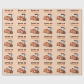 Liefde is Brouwen Koffie Franse Bruidsdouche Cadeaupapier (Vlak)