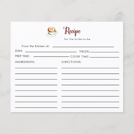 Liefde is Brouwen Vrijgezellenfeest Recept Kaart (Voorkant)