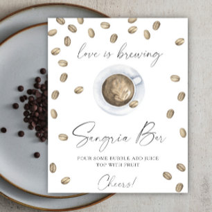 Liefde is brouwen Vrijgezellenfeest sangria bar Poster