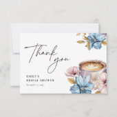 Liefde is Bruisende Koffie Bruiloft Feest Bedankkaart (Voorkant)