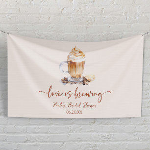 Liefde Is Bruisende Koffiebonen Bruidsuitnodiging Spandoek