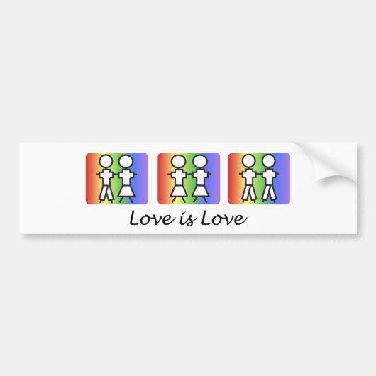 liefde-is bumpersticker (Voorkant)