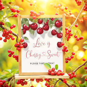 Liefde is Cherry Sweet Neem een traktatie Poster